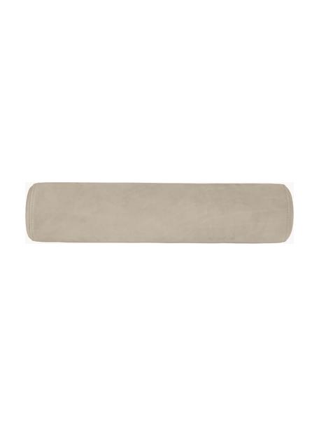 Poduszka dekoracyjna ze skóry na łóżko dzienne Minimal, Tapicerka: skóra, Beżowy, Ø 16 x D 70 cm