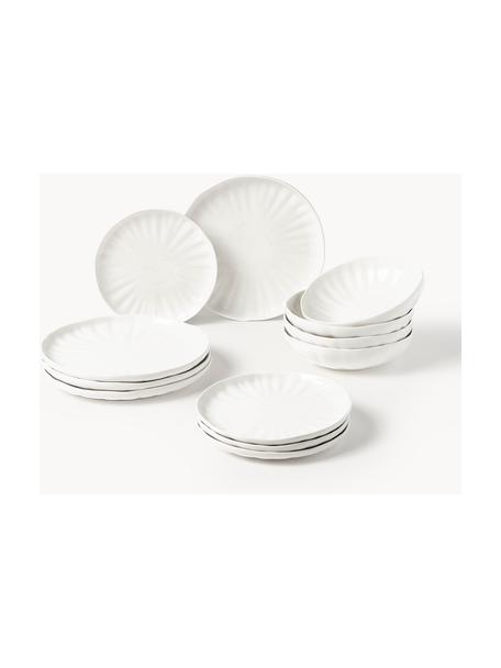 Service de table en porcelaine Sali, 4 personnes (12 élém.), Porcelaine, émaillée, Blanc, 4 personnes (12 élém.)