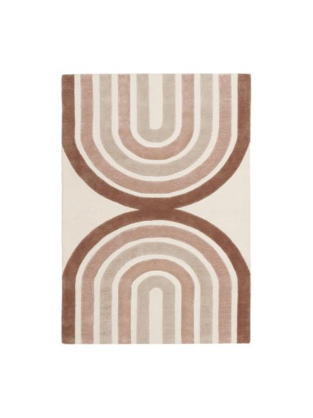 Tappeto a pelo corto taftato a mano Jules, Tonalità beige, Larg. 80 x Lung. 150 cm (taglia XS)
