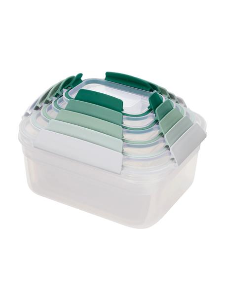 Boîtes repas Nest™, lot de 5, Polypropylène, Transparent, tons verts, Lot de différentes tailles