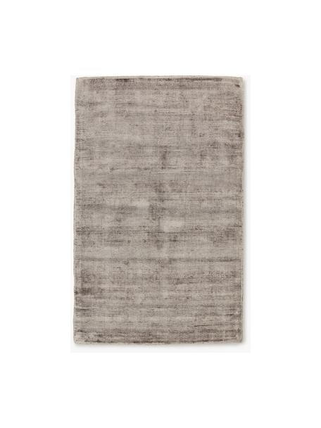 Handgewebter Viskoseteppich Jane, 100 % Viskose, Taupe, B 120 x L 180 cm (Größe S)