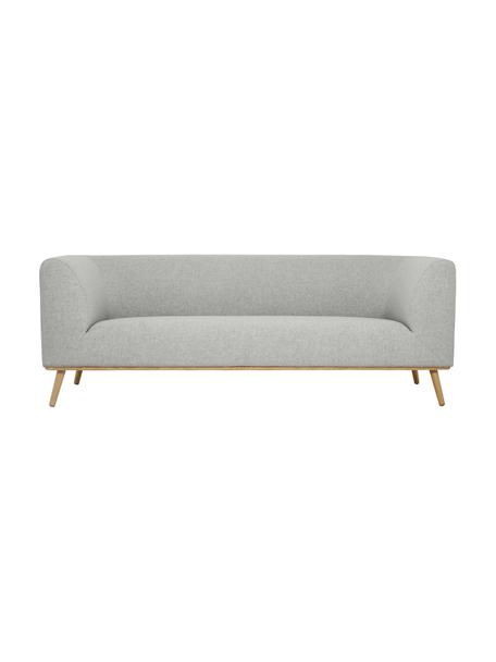 Sofa Archie (3 plazas), Tapizado:  100% lana, Estructura: madera de pino con certif, Patas: madera de roble aceitada , Tejido gris claro, An 222 x F 90 cm
