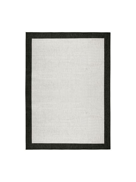 Tappeto girevole per interni ed esterni Panama, Bianco latte, nero, P 150 x L 80 cm