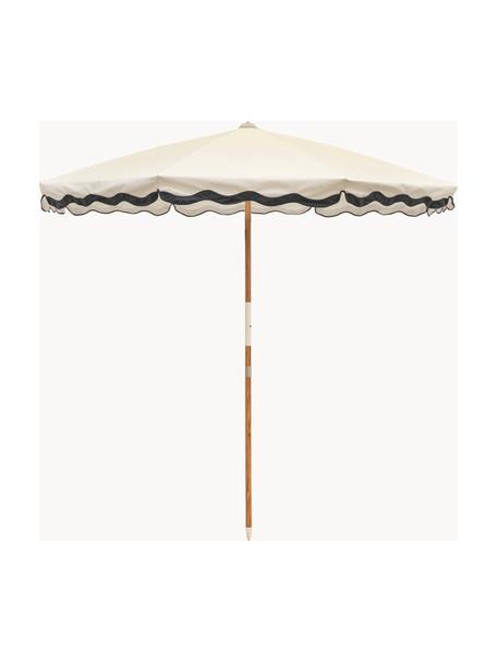 Parasol Amalfi, Ø 230 cm, Blanc, noir, Ø 230 x haut. 220 cm