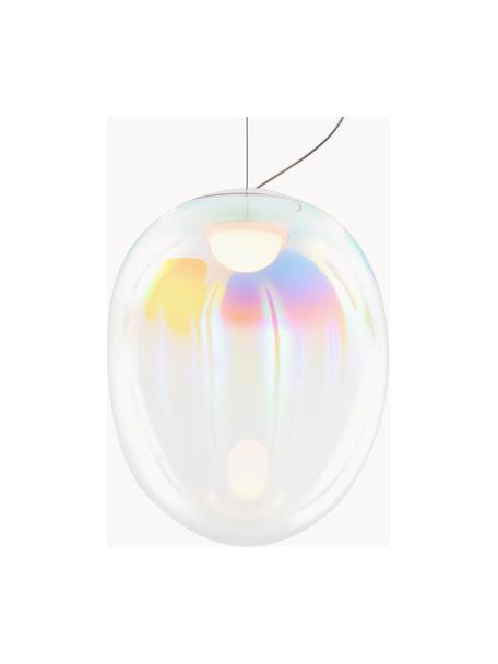 Lampa wisząca LED ze szkła dmuchanego z funkcją przyciemniania Stellar Nebula, Transparentny, Ø 16 x W 21 cm