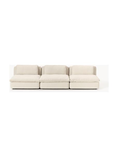 Modulares Sofa Felix (3-Sitzer), Bezug: 100 % Polyester Der strap, Gestell: Massives Kiefern- und Fic, Webstoff Hellbeige, B 300 x T 110 cm