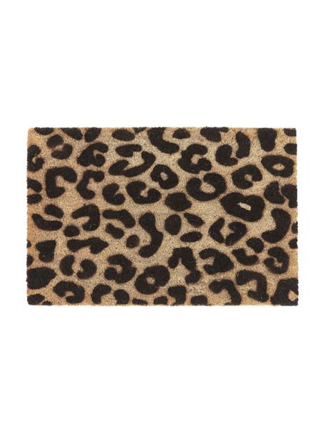Zerbino in cocco leopardato Leopard, Retro: PVC, Beige & nero, fantasia, Larg. 40 x Lung. 60 cm