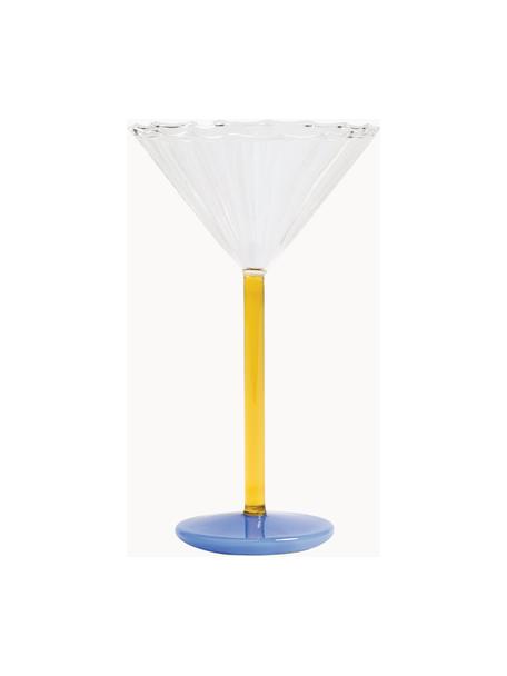 Cocktailgläser Bold, 2 Stück, Glas, Transparent, Gelb, Blau, Ø 17 x H 10 cm, 150 ml