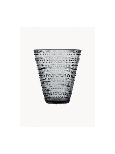 Vasos Kastehelmi, 2 uds., Vidrio, Gris oscuro transparente, Ø 9 x Al 10 cm, 300 ml