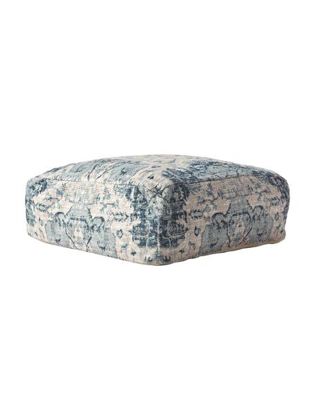 Vloerkussen Renata met vintage patroon, Bekleding: 57% katoen, 40% polyester, Blauw, B 70 x L 70 cm