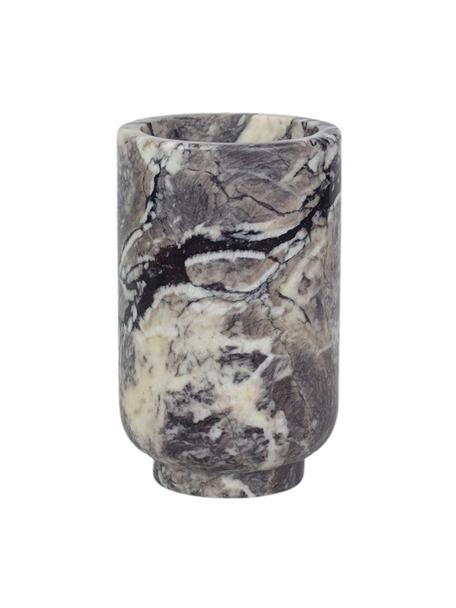 Vaso in marmo Stevie, Marmo di Levanto, Grigio marmorizzato, Ø 13 x Alt. 21 cm