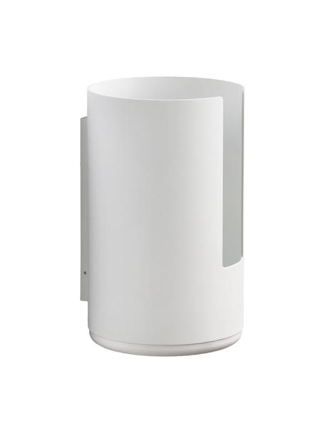 Porte papier toilette avec support mural Rim, Aluminium, enduit, Blanc, Ø 13 x haut. 22 cm