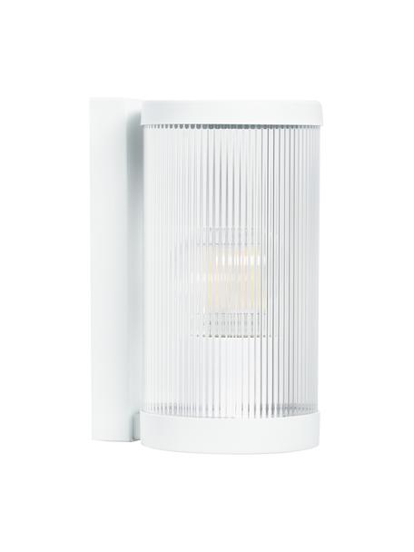Outdoor wandlamp Coupar, Diffuser: kunststof, Wit, Ø 13 x H 25 cm