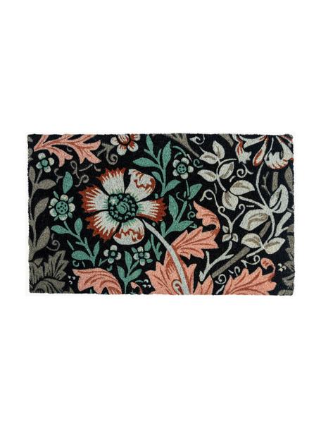 Fussmatte Dianthus mit Blumenmotiv, Kokosfaser, Bunt, B 45 x L 75 cm