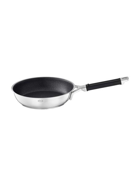 Padella in acciaio inox con rivestimento antiaderente Silence Pro, Acciaio inossidabile 18/10, Argentato, nero, Ø 24 x Alt. 10 cm