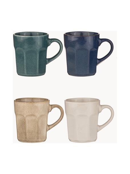 Tasses Elan, 4 élém., Céramique, Multicolore, Ø 9 x haut. 10 cm, 350 ml