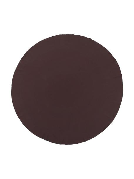 Tovaglietta americana rotonda in cotone Wilhelmina, 100% cotone, Marrone scuro, Ø 200 cm