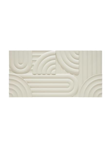 Decoración de pared de madera Massimo, Tablero de fibras de densidad media (MDF), Beige, blanco crema, An 120 x Al 60 cm
