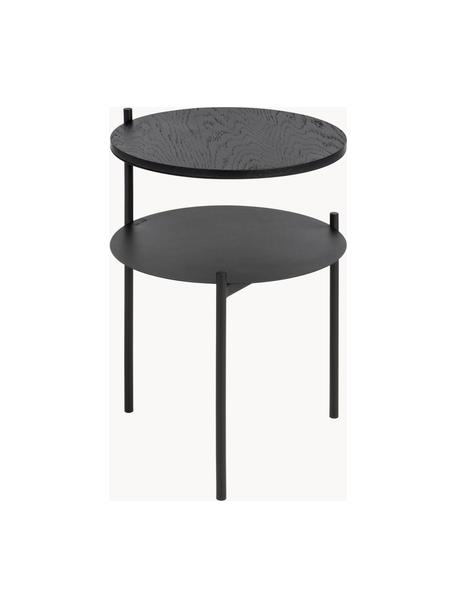 Table de chevet en bois Tu, Noir, Ø 40 x haut. 52 cm