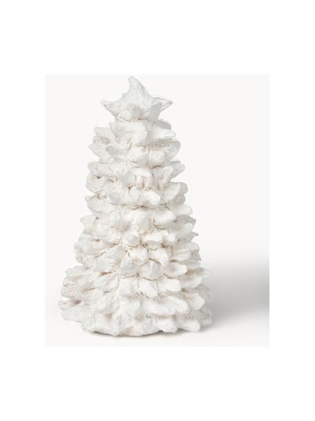 Sapins décoratifs Pulp, 2 pièces, Pâte de coton, Blanc, Ø 8 x haut. 16 cm