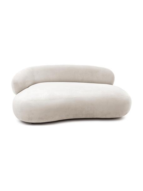 Sofa w kształcie nerki Alba (2-osobowa), Tapicerka: 97% poliester, 3% nylon D, Stelaż: lite drewno świerkowe z c, Nogi: tworzywo sztuczne, Kremowobiała tkanina, S 185 x G 114 cm, oparcie  lewostronne