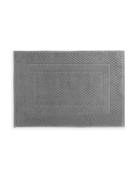 Tapis de bain à motif nid d'abeille Katharina, Gris foncé, larg. 50 x long. 70 cm