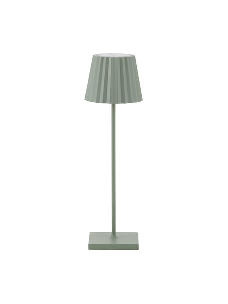 Lampada dimmerabile mobile da tavolo per esterni Trellia, Paralume: alluminio verniciato, Base della lampada: alluminio verniciato, Verde, Ø 12 x Alt. 38 cm