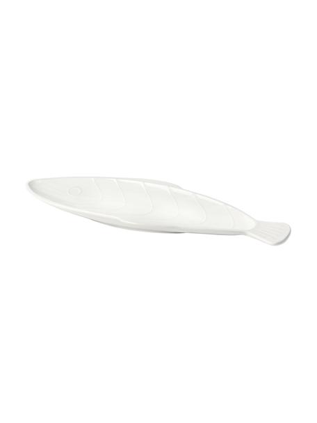 Servierplatte Pesce, Steingut, Weiß, L 41 x B 18 cm