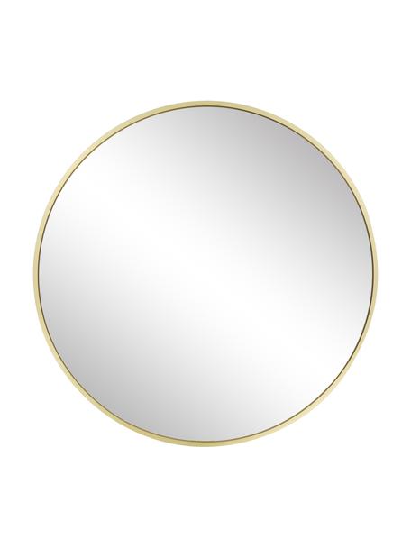 Okrągłe lustro ścienne z aluminiową ramą Ida, Odcienie złotego, Ø 72 x G 3 cm