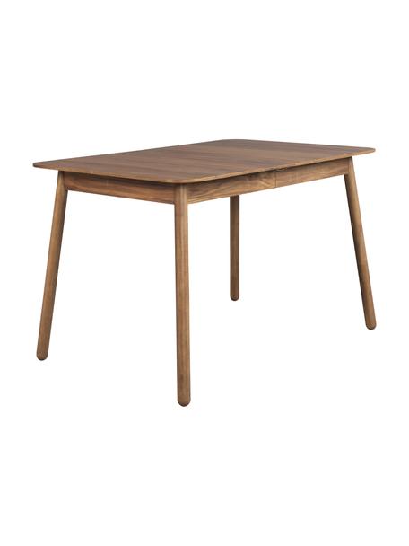 Mesa de comedor extensible de madera de nogal Glimps, 120- 62 x 80 cm, Patas: madera de nogal maciza, Tablero: fibras de densidad media , Madera de nogal, An 120 - 162 x F 80 cm