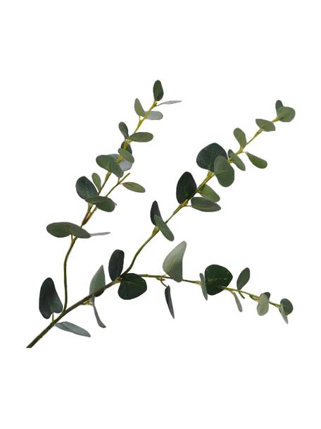 Flor artificial Eukalyptuszweig, Plástico, Verde, L 79 cm