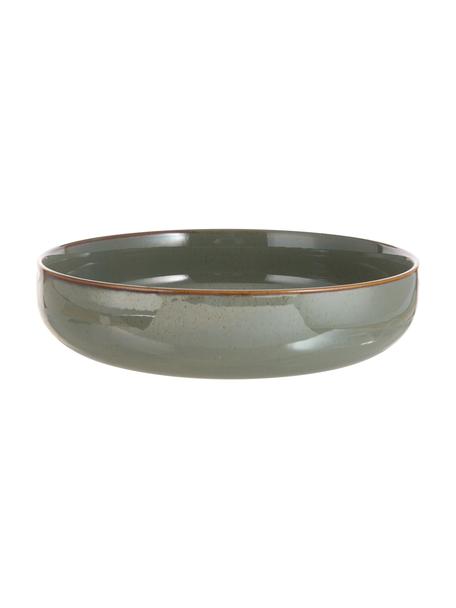 Saladier Pixie, Grès cérame, Tons verts, tons bruns, Ø 28 x haut. 7 cm