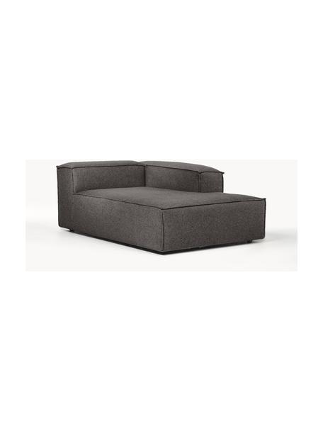 Chaise longue hoekmodule Lennon, Bekleding: 100% polyester De slijtva, Frame: massief grenenhout, multi, Poten: kunststof Dit product is , Geweven stof antraciet, B 119 x D 180 cm, hoekdeel links