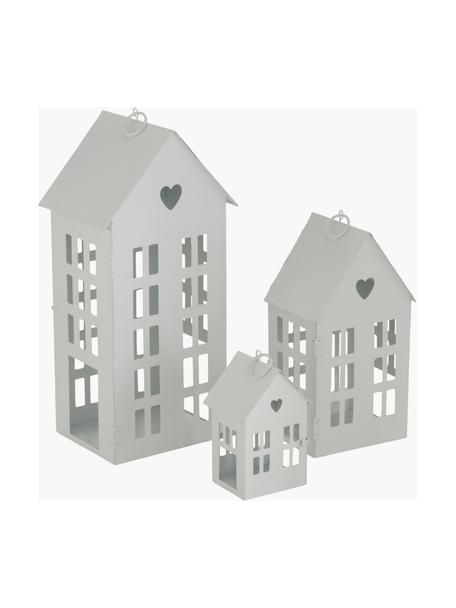 Laternen-Set Alamo, 3-tlg., Metall, beschichtet, Cremeweiß, Set mit verschiedenen Größen