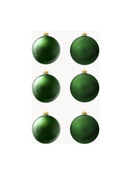 Weihnachtskugeln Decoris, 6er-Set, Kunststoff, Dunkelgrün, Ø 8 cm