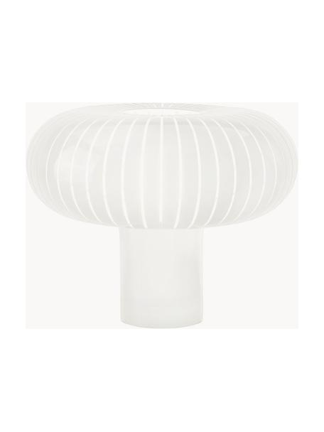 Lampa stołowa LED z funkcją przyciemniania Teresa, Szkło akrylowe barwione, Biały, Ø 50 x W 43 cm