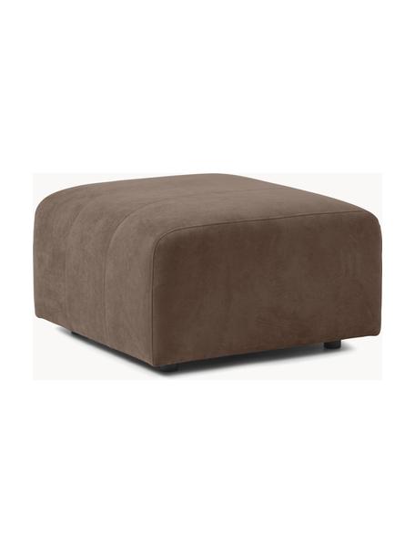 Sofa-Hocker Lena, Bezug: Webstoff (88% Polyester, , Gestell: Kiefernholz, Schichtholz,, Webstoff Dunkelbraun, B 76 x T 76 cm