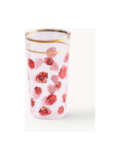 Wasserglas Roses, Dekor: Gold Entdecke die Vielsei, Roses, Ø 7 x H 13 cm, 370 ml