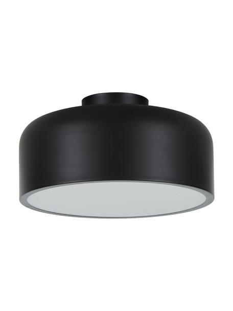 Stropná lampa z kovu Ole, Matná čierna, Ø 35 x V 18 cm