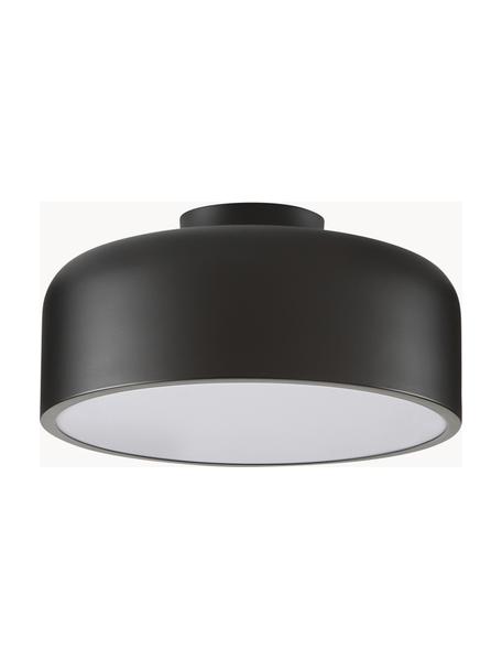 Stropná lampa z kovu Ole, Matná čierna, Ø 35 x V 18 cm