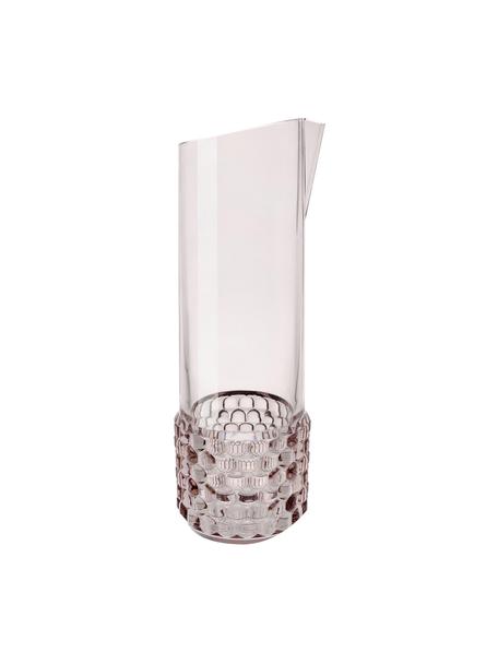 Caraffa acqua con motivo strutturato Jellies, 1,3 L, Plastica, Rosa chiaro, trasparente, 1.3 L