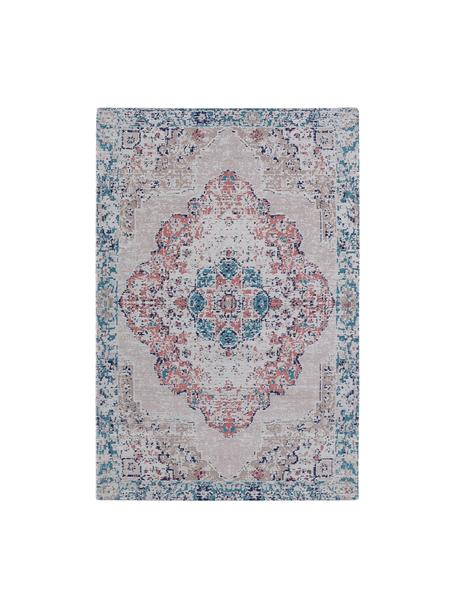Chenille vloerkleed Avignon in vintage stijl, Blauwtinten, patroon, B 80 x L 150 cm (maat XS)
