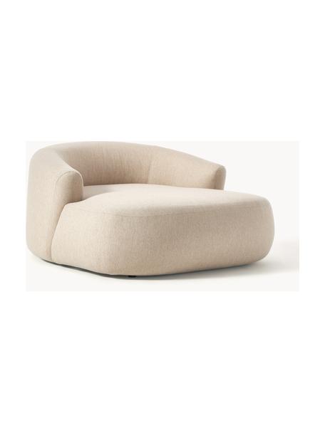 Poltrona lounge XL Sofia, Rivestimento: 100% polipropilene Il riv, Struttura: legno di abete, truciolat, Piedini: plastica Il materiale uti, Tessuto beige chiaro, Larg. 145 x Prof. 144 cm