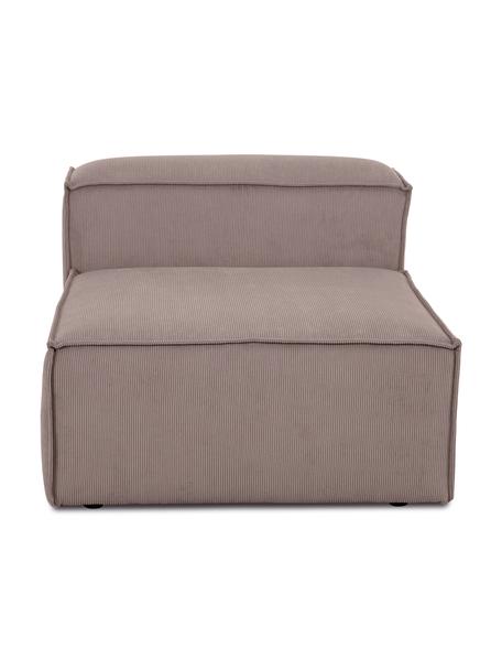 Chauffeuse pour canapé modulable en velours côtelé Lennon, Velours côtelé brun, larg. 89 x prof. 119 cm
