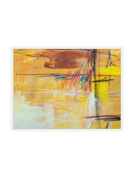 Stampa digitale incorniciata Abstract Art IV, Immagine: stampa digitale su carta,, Cornice: legno verniciato, Multicolore, Larg. 83 x Alt. 63 cm