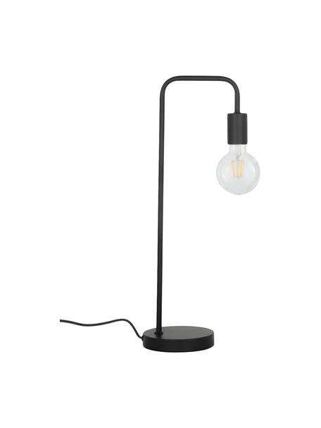 Lampa biurkowa z metalu Flow, Czarny, S 18 x W 57 cm