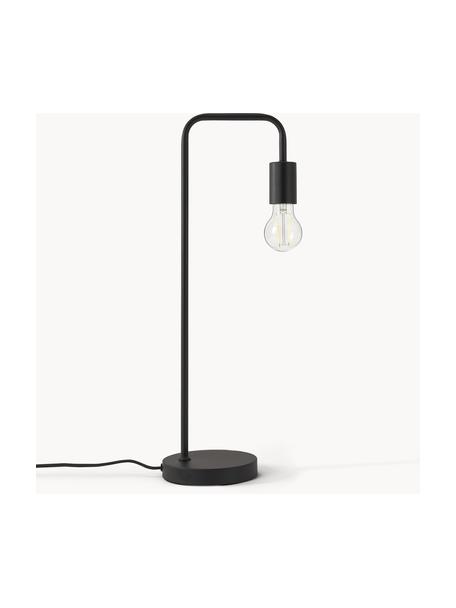 Lampa biurkowa z metalu Flow, Czarny, S 18 x W 57 cm