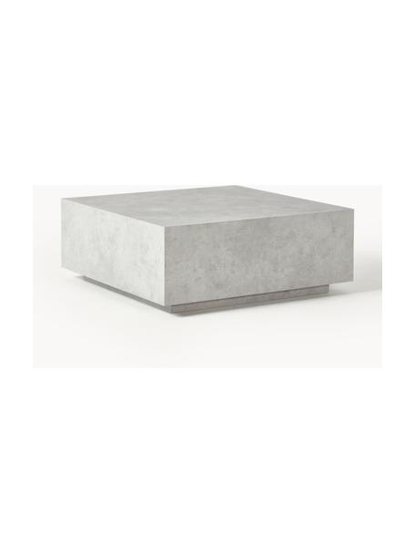 Salontafel Lesley in betonlook, MDF bekleed met mmelaminefolie, mangohout, betonlook, mat grijs, B 90 x D 90 cm