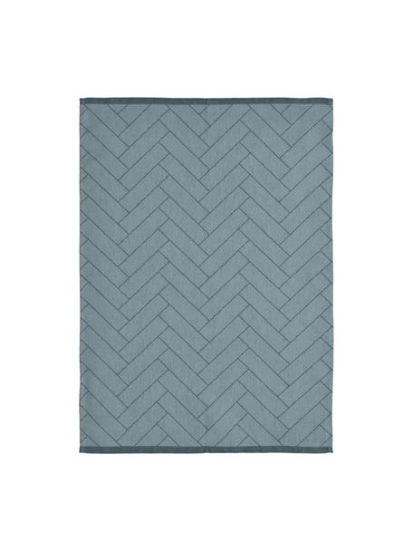 Baumwoll-Geschirrtücher Tiles in Blau, 2 Stück, 100% Baumwolle, Blautöne, B 50 x L 70 cm