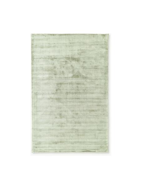 Handgewebter Viskoseteppich Jane, Flor: 100 % Viskose, Salbeigrün, B 200 x L 300 cm (Größe L)